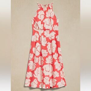 Poplin halter midi dress. Size 6. Banana Republic Factory.